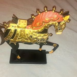 Metal horse statue